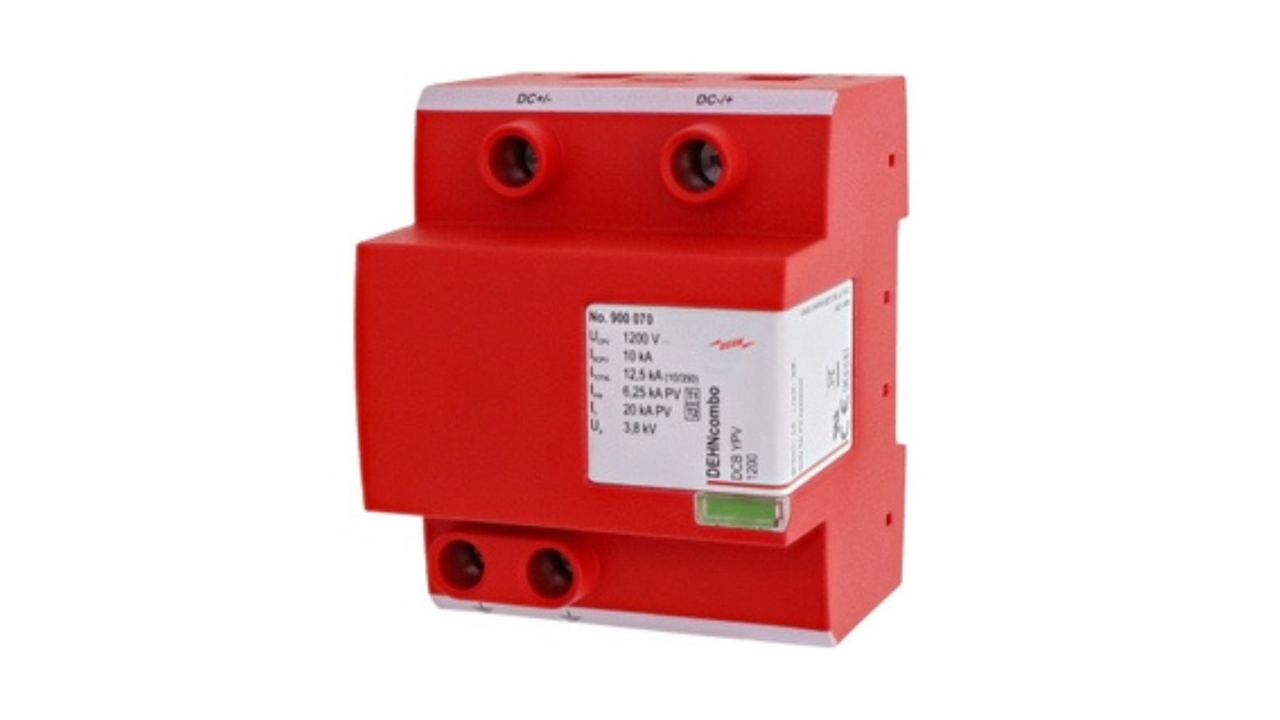 PV DC Lightning Current & Surge Arrester - Type 1 + 2 combined 1200VDC (900 070)