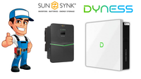 Thumbnail for Installed Sunsynk ACURE 3.6/5/7/8kW Hybrids | Dyness Powerbox G2 10.24kWh | IP65 | Heating Element | Fire Suppression | Wall Mounted | EPS available | Ave £231/kW