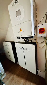 Thumbnail for Sunsynk 5kw hybrid with two L5.3 batteries installed on wall