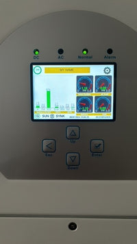Thumbnail for Close-up of Sunsynk hybrid system display panel