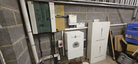 Thumbnail for Sunsynk hybrid system with GSL batteries in a utility room.