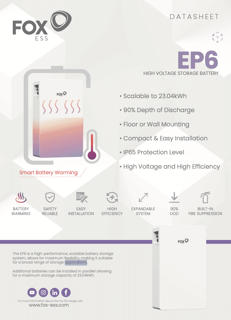 Fox ESS EP6 Battery Benefits 