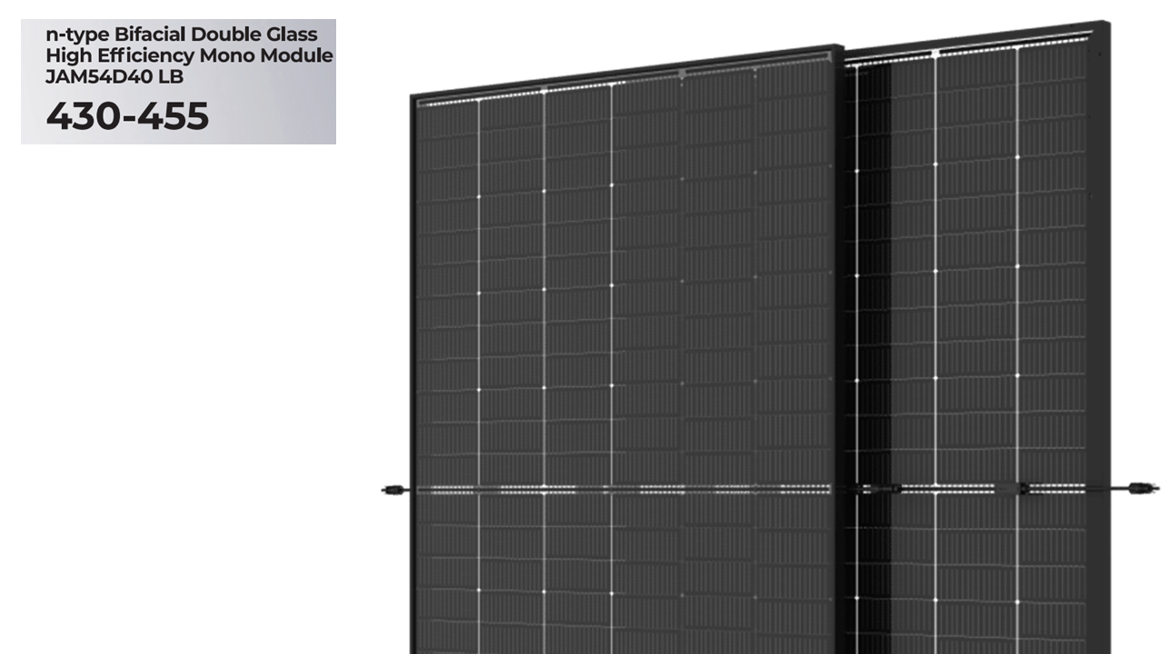 JA Solar 455w BiFacial black frame