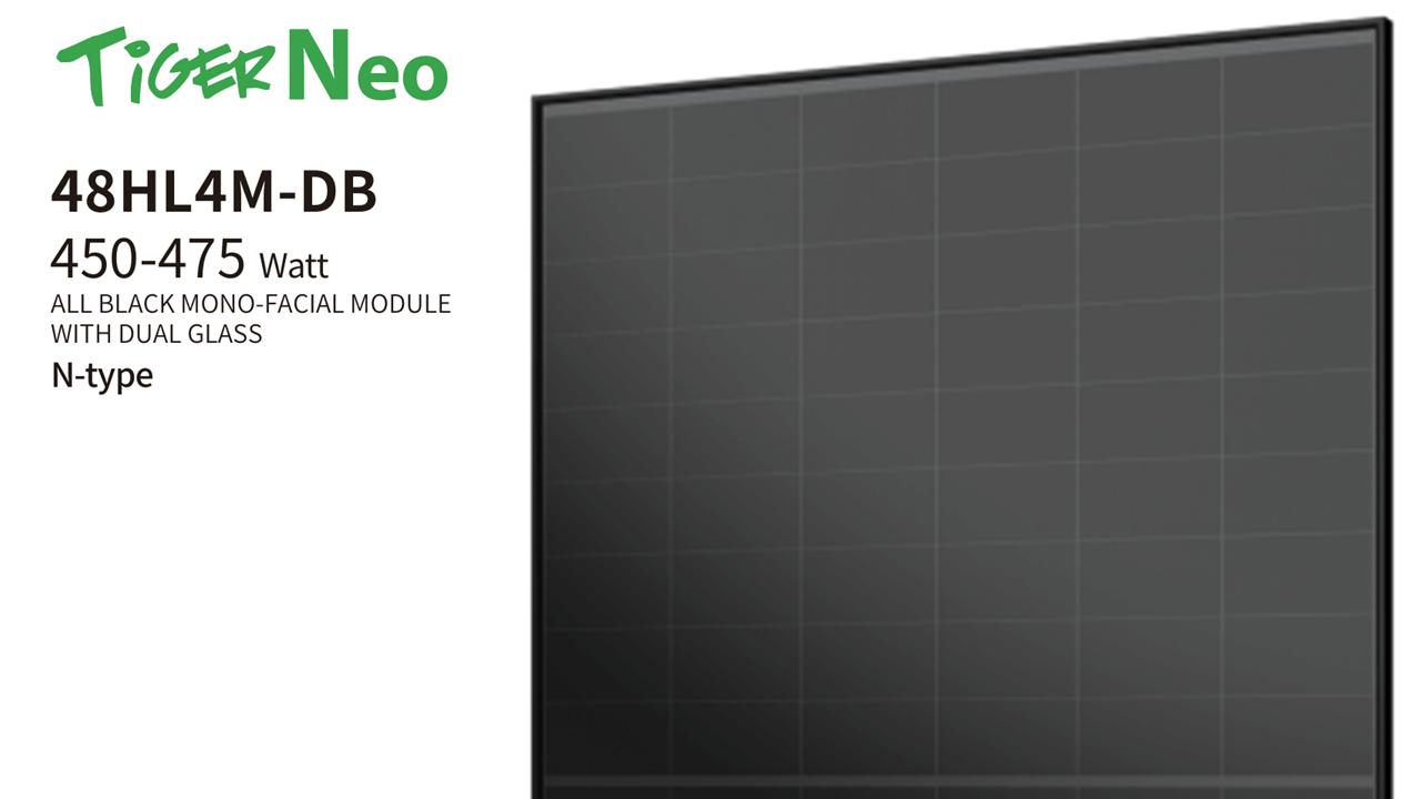 455W Jinko Tiger Neo All Black Dual Glass Monocrystalline solar