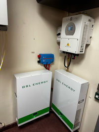 Thumbnail for Sunsynk 5kW hybrid inverter installed with two GSL 10.24kWh Powerwall batteries 