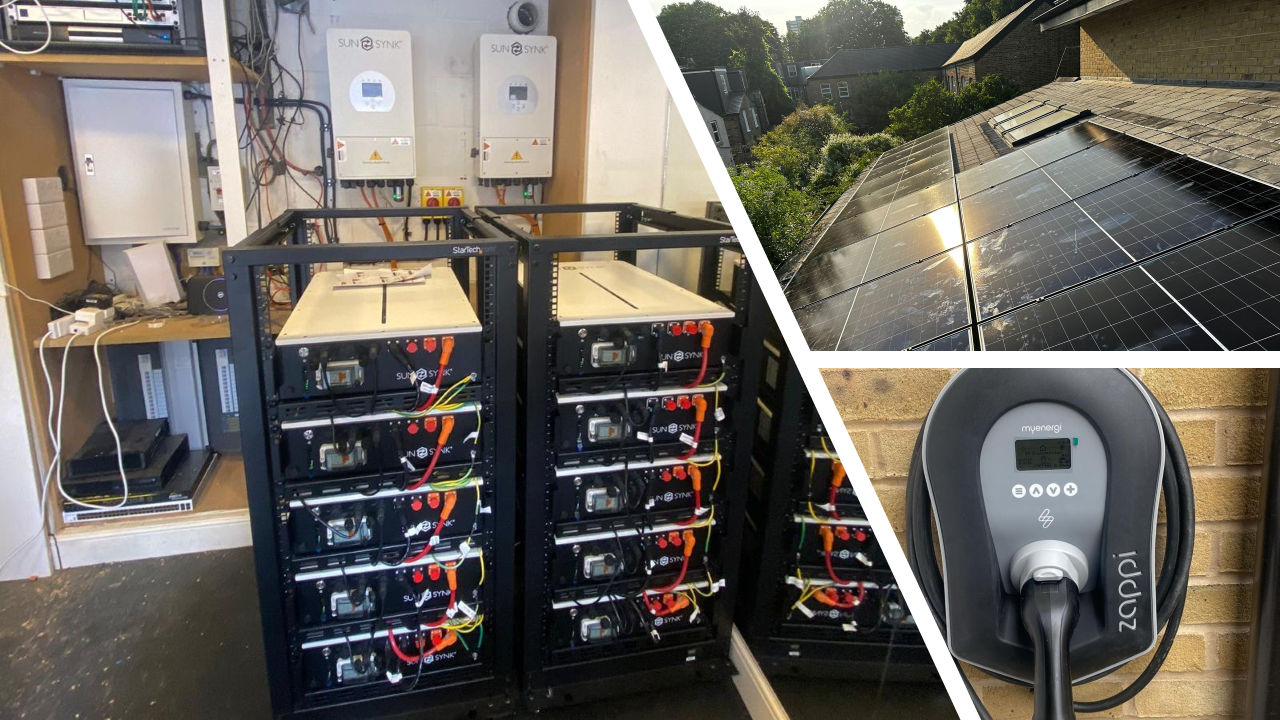 4 x Sunsynk 8kw hybrid | 20 x Sunsynk L5.3 5.32kWh batteries | Zappi EV charger | SW11