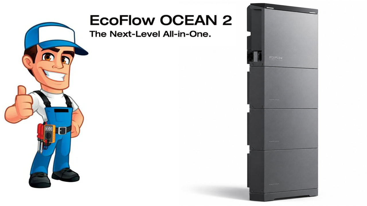 Installed EcoFlow Ocean 2 | 3.68/5/6kW Hybrid | IP65 | Heating Element  | Fire safety | 15yr warranty |  EPS Available | Ave £392/kW