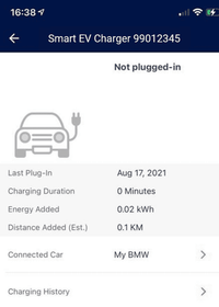 Thumbnail for Smart EV Charger app interface showing charging status