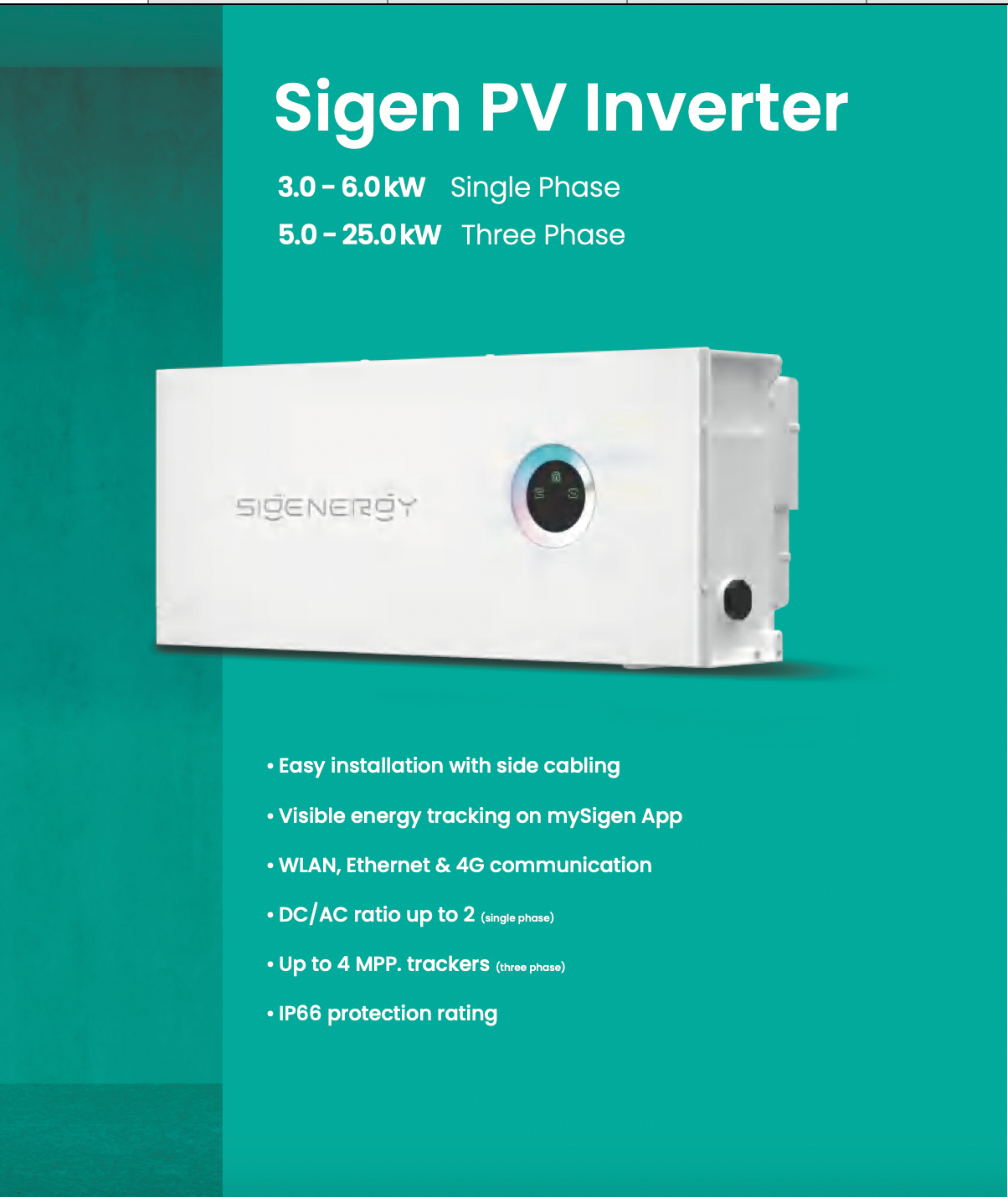 Sigenergy | SIG-100M1 |100kW | Grid Tied Inverter