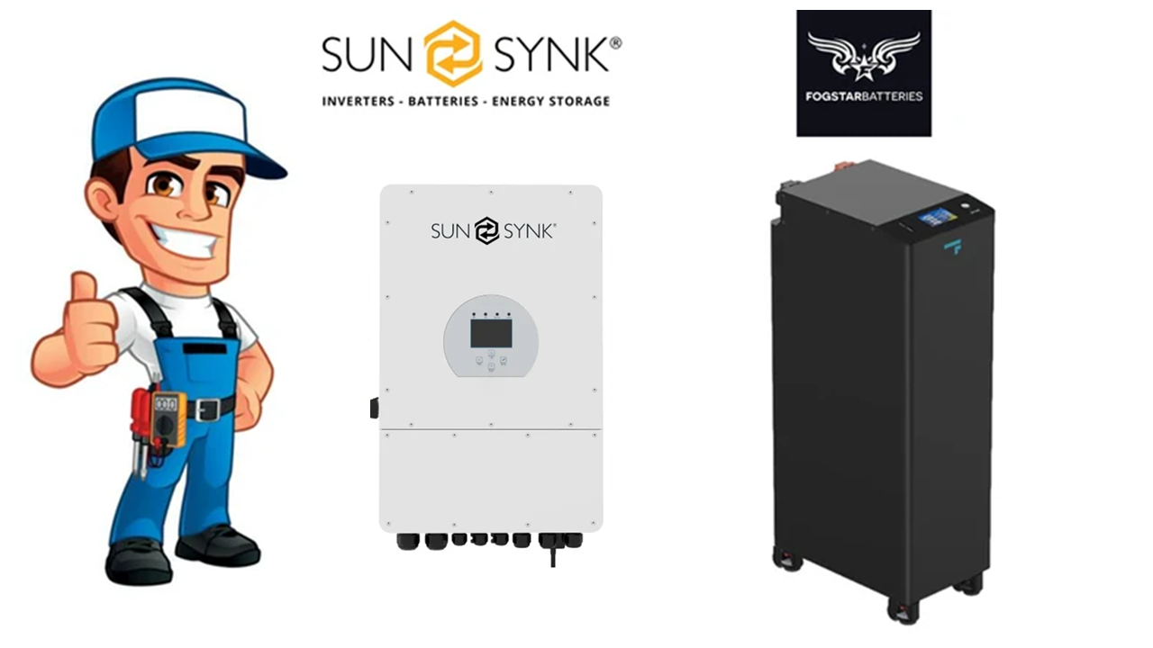 Installed Sunsynk 10/12/16kW Hybrid | Fogstar Energy | ECO 2026 Version | Heating Element | Fire Suppression | Ave £184/kW