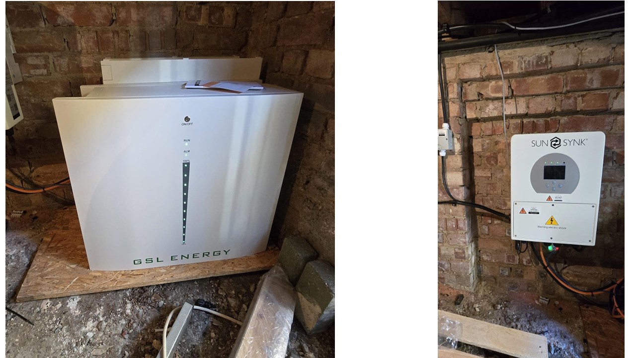 Sunsynk 5kw hybrid with 2 x GSL 10.24kWh batteries installation London