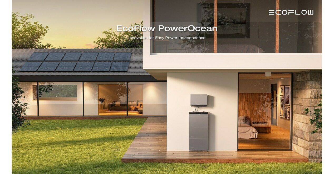 EcoFlow PowerOcean installed in modern home with solar panels
