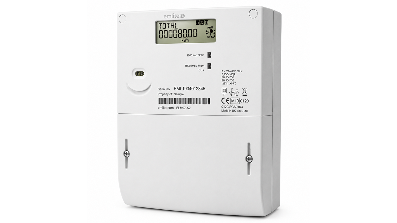 Emlite 3-ph Bi-directional generation meter EMP.az, 100A (1000 pulse/kWh)