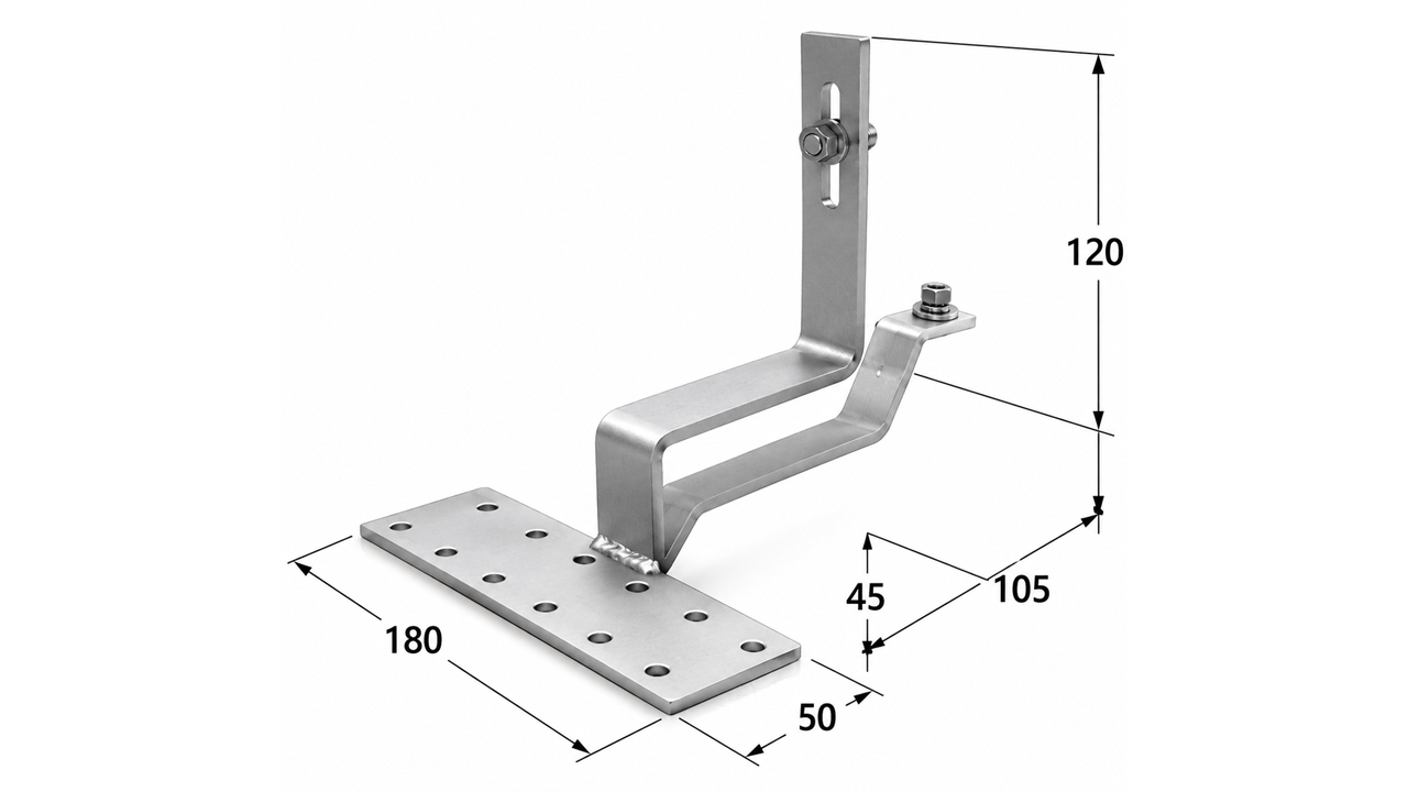 Renusol VarioSole Stainless Steel roof hook for Pantiles No Wood Screws