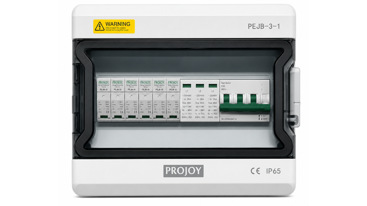 Projoy DC Junction Box - Three String Input with MC4 Connectors
