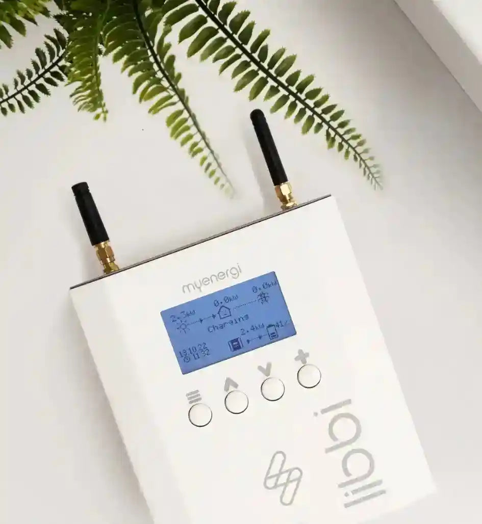 MyEnergi Libbi control unit with display and antennas