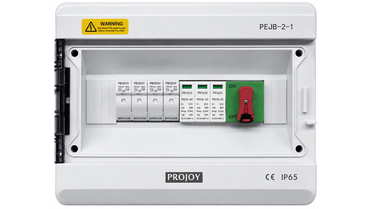 Projoy DC Junction Box - Two String Input with MC4 Connectors