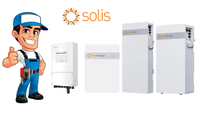 Thumbnail for Installed Solis 3.6/5/6/8/10kW 1ph Hybrid PLUS  | AI Optimised | Solis IntelliHome 5/10/16kWh | IP66 | Heating Element | Fire Suppression | Wall/Floor Mounted | Ave £221/kW