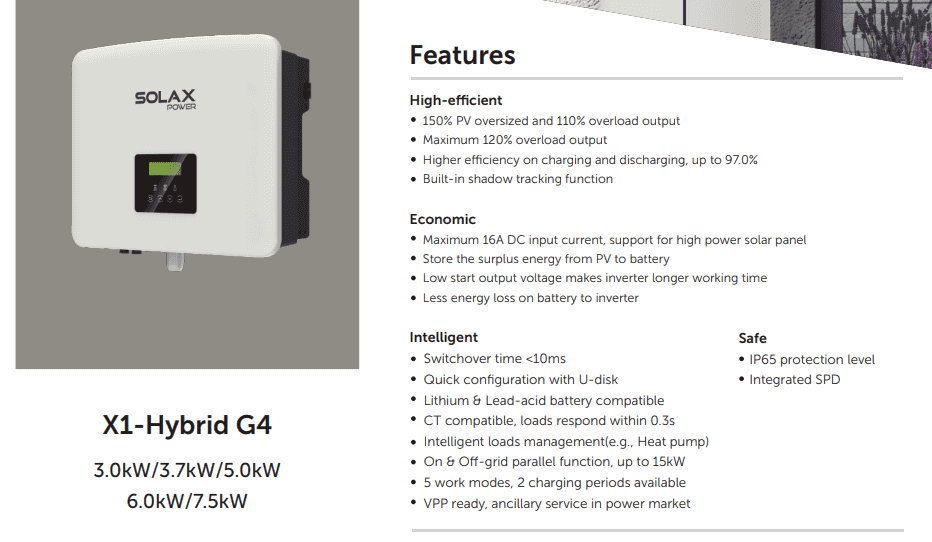 SolaX X1 G4 Hybrid 3.7D 